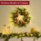 Lighted Christmas Wreaths for Front Door (Red/Green) 4"D x 20"W x 20"H